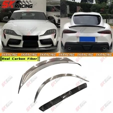 For Toyota GR Supra 20+ A/B Style Rear Spoiler+Roof Wing Body Kits Carbon Fiber
