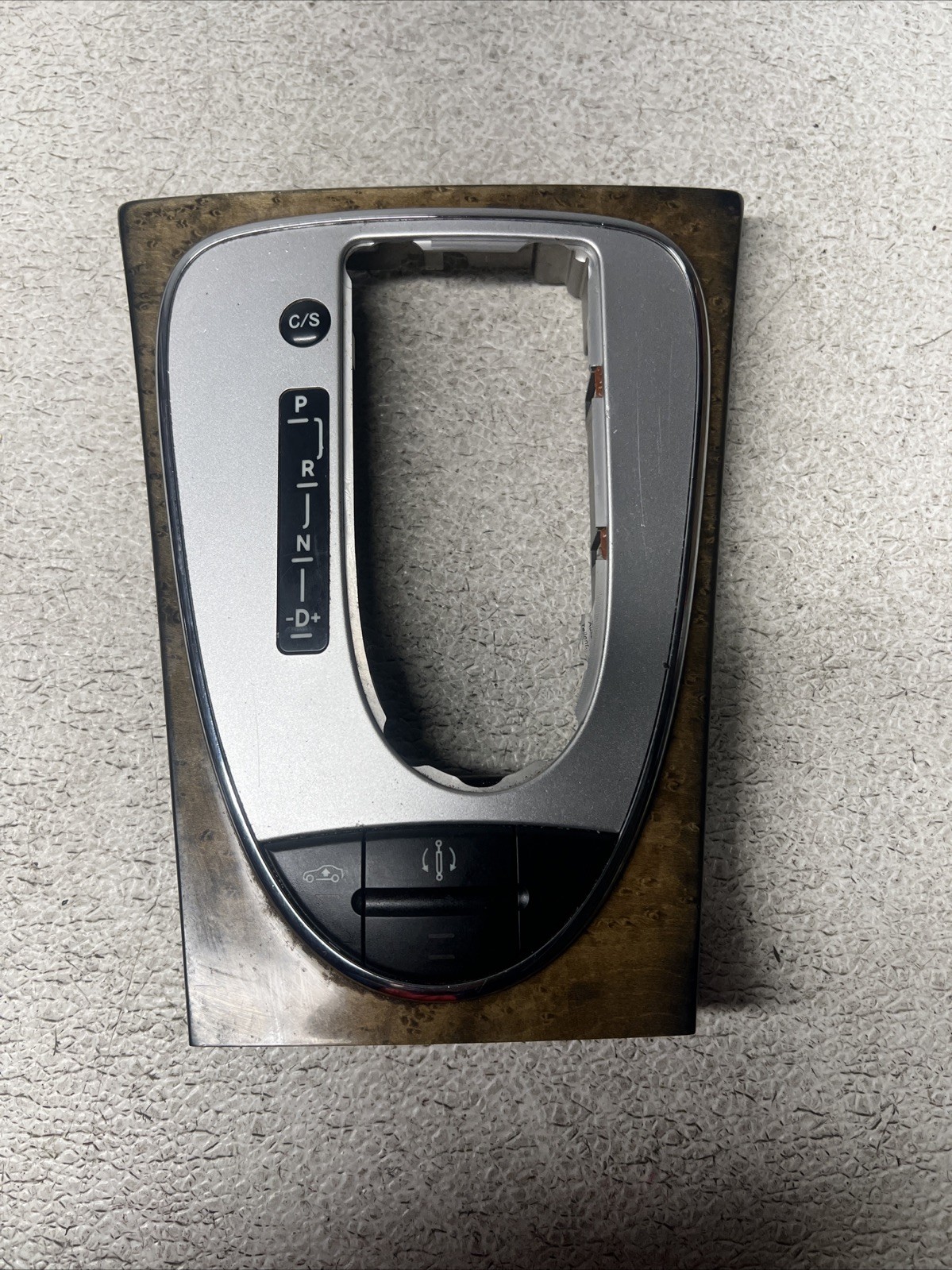 2003-06 Mercedes W211 E500 E350 E320 Gear Shift Shifter Bezel Trim Wood Black