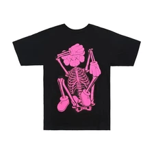 KAWS Skeleton New Fiction T-Shirt Pink 2021 (KAWS-SS02) Men's