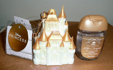 Disney FAIRYTALE Castle Light-Up Pocketbac Holder w/Clip Sanitizer Princess