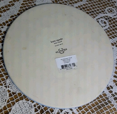 KATE SPADE NY Willow Drive Baby Blue 7.5" Round Trivet Limited Edition NWOT - Picture 4 of 7