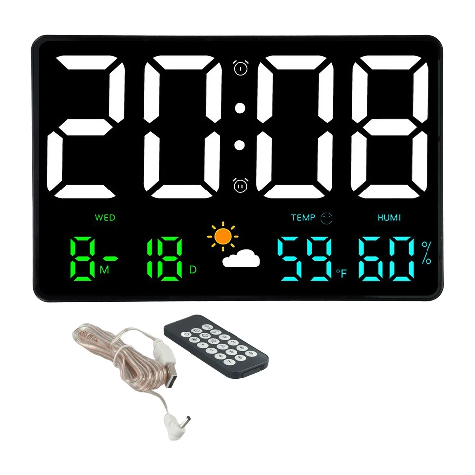 Multifunktionale Funk Wetterstation Uhr Thermometer LCD Display - Bild 4 von 4