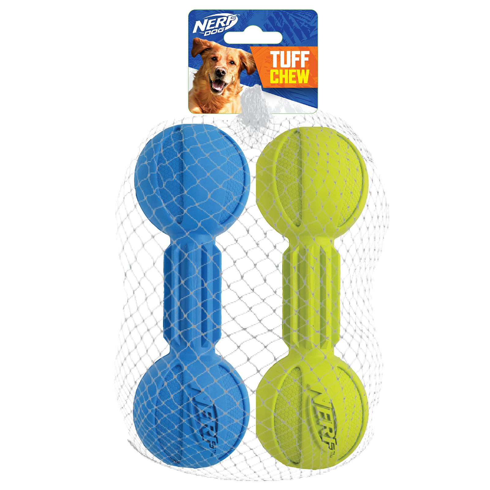 Chewable Barbell Dog Toy, Lightweight, Durable and Water Resistant, 7.5 Inche...