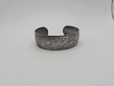 Vintage Kirk Stieff Pewter Lily of the Valley Cuff Bracelet 44g 10-I872