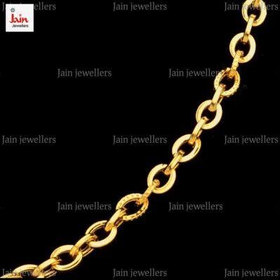 REAL GOLD 18 Kt, 22 Kt Gelbgold Kettenhalskette Curb Link Vintage - Bild 1 von 4