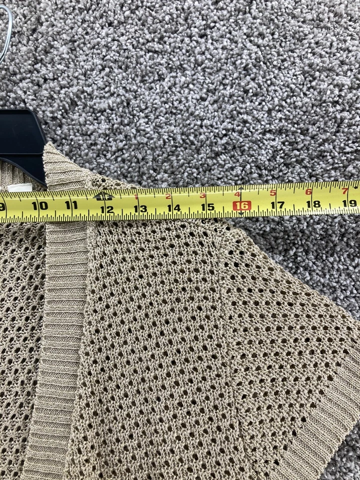 Blusa feminina Cato creme mancha dourada aberta frontal tamanho XL manga curta - Imagem 3 de 4