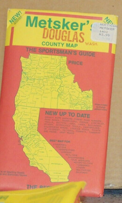 Late 1980's Metsker's Map of Douglas County, Washington