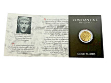 Pièce Byzantine Constantine Dorée Slidus En Étains Non Certifiée - Neuf