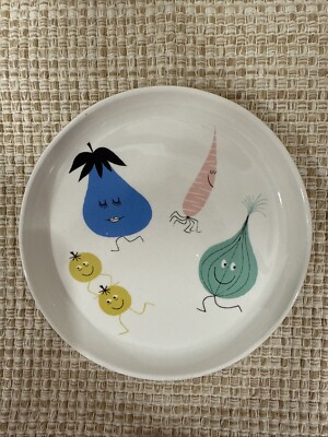 KATE SPADE LENOX CRUNCH BUNCH VEGETABLES CHILD FEEDING PLATE EAT YOUR VEGGIES