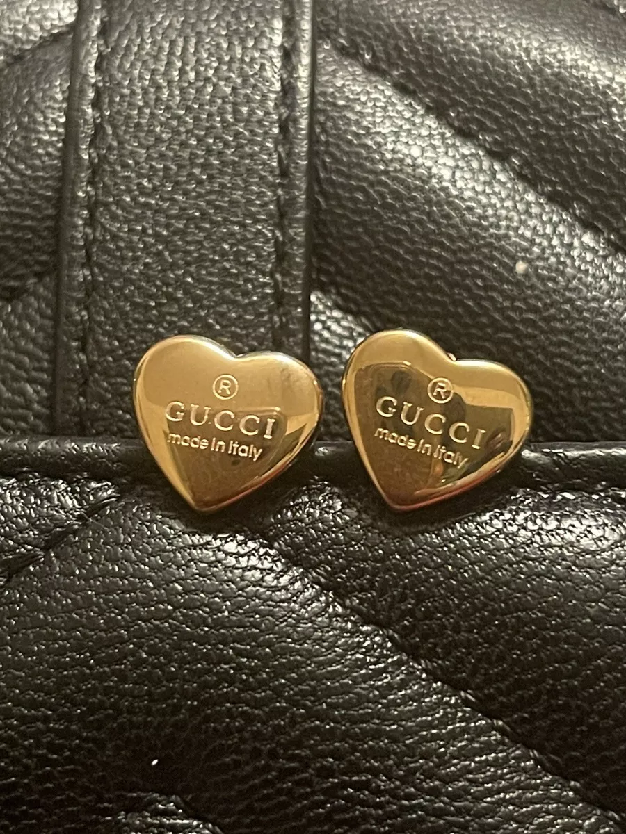 Gucci Heart Rose Gold Tone Earrings