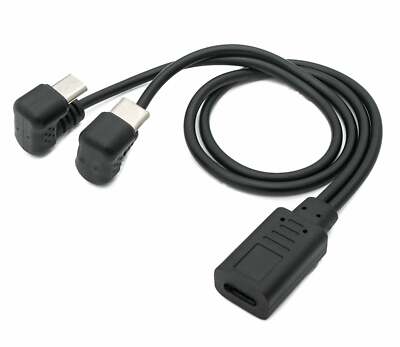 SYSTEM-S USB 3.1 Cavo 30 CM Tipo C Spina A Micro B Spina Angolo