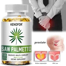 Saw Palmetto 120 Capsules; Advance Supplement to Support Prostate Health
