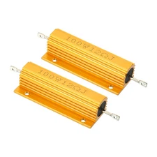 100W 12 Ohm Aluminum Shell Resistor Housing Resistor Wirewound Resistors 2pcs