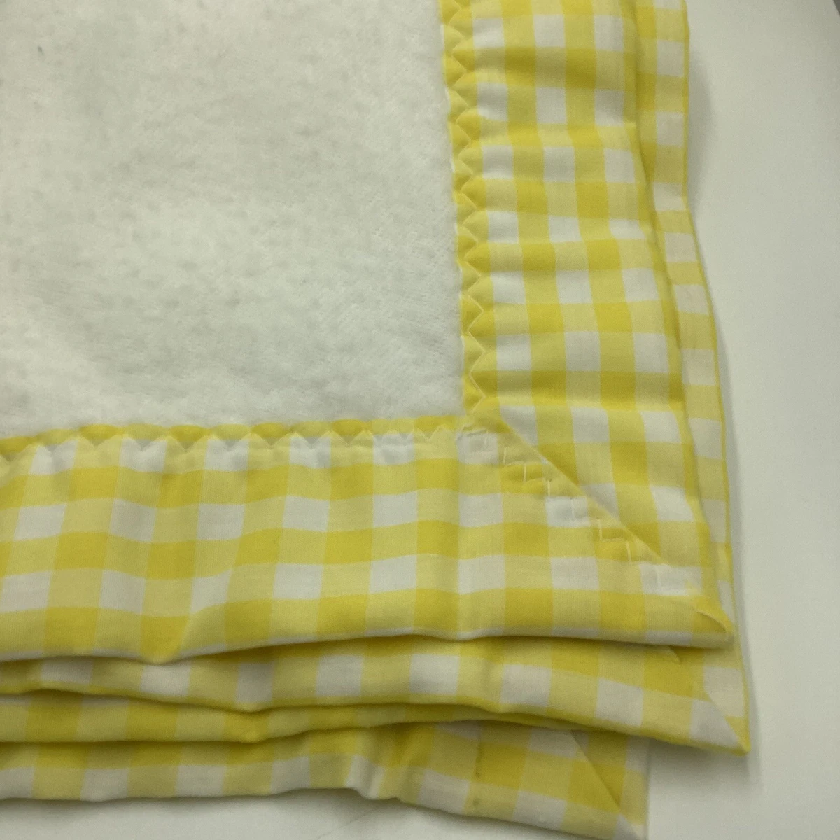 Yellow gingham blanket sale