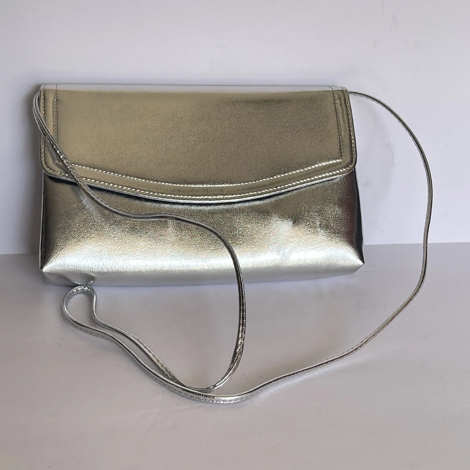 Bandolera plateada vintage para mujer Foto 4 de 4