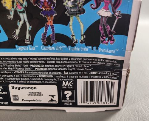 Mattel Monster High FRANKIE STEIN Doll Boo-riginal Creeproduction {Damaged} NRFB - Picture 10 of 15