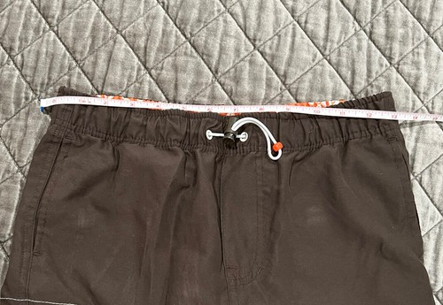 OTB CARGO SHORTS SIZE 8 BOYS Brown Soft Material Elastic Waist Pockets - Picture 6 of 8