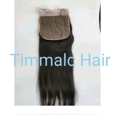 100 18inch Brazilian Virgin Human Hair Straight Lace Closure 8x8 Extra Wider 12A