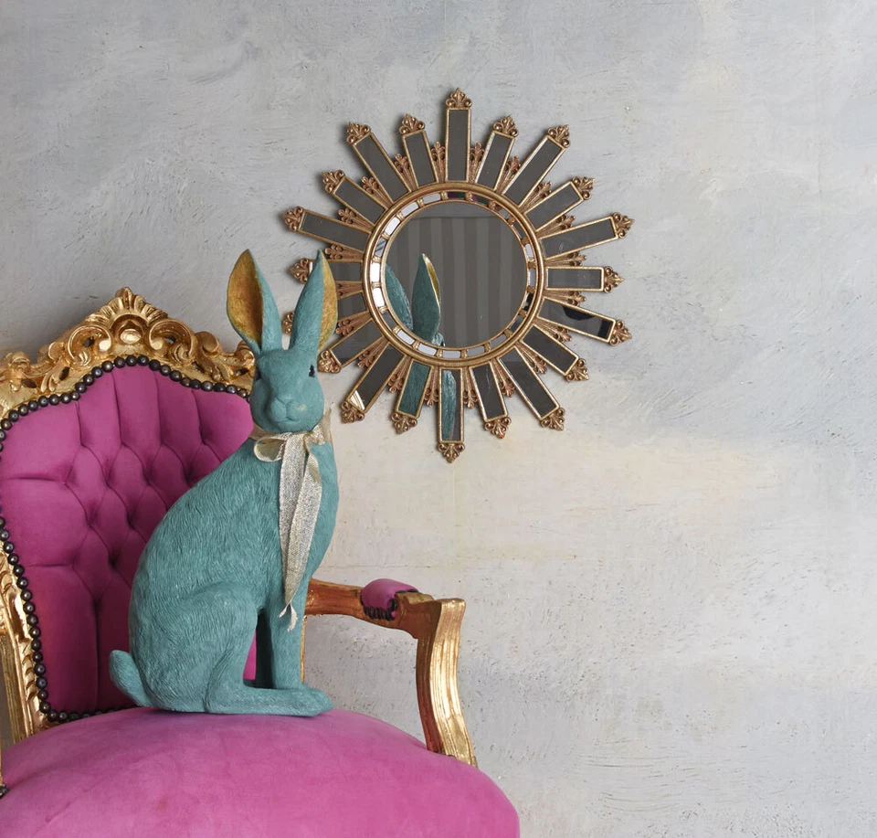 Wandspiegel Antik Gold Spiegel Sonnenspiegel Strahlenspiegel Barockspiegel Sonne - Bild 2 von 4