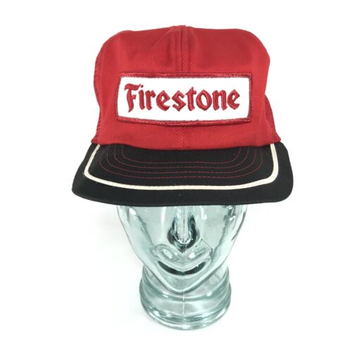 Vintage Firestone Patch Snapback Trucker Hat Cap Swingsters 70s 80s USA - Photo 1/5