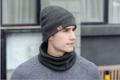 Bufandas de invierno gorro ganchillo sombrero con botones chal guantes de punto bufandas conjunto sombrero - Imagen 3 de 12
