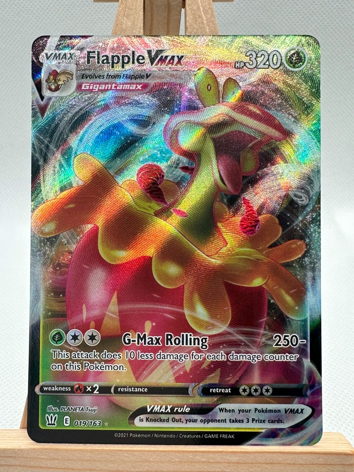 Flapple VMAX - 019/163 Ultra Rare Battle Styles NM Pokemon TCG