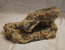 Felsen ocker 37x16x17,5cm Stein Deko W&uuml;sten Terrarium Steinoptik R&uuml;ckwand Modul