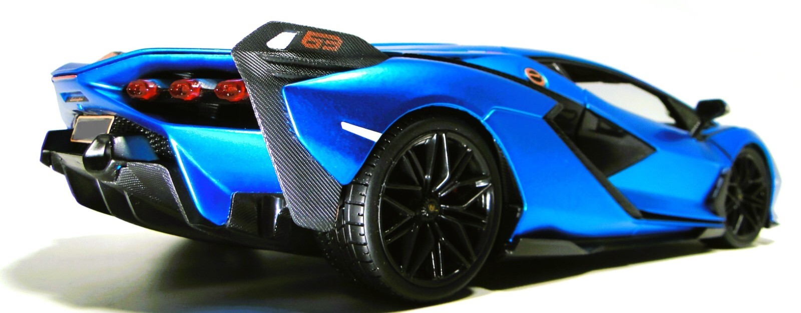 Lamborghini Race Car Hypercar w/BLACK Wheels Rims Custom Built1:18SCALE MODEL