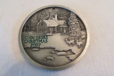 JOHN DEERE PEWTER CHRISTMAS 2007 ORNAMENT-NEW IN BOX