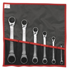 Facom 65.JU6T Reversible Ratcheting Ring Spanner Set 1/4-15/16" AF