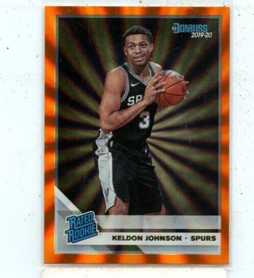 Keldon Johnson 2019-20 Panini Donruss Orange Holo Laser Rated Rookie #227 Spurs
