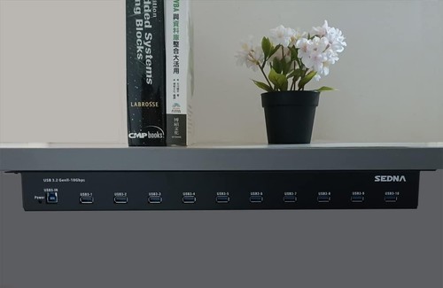 SEDNA - 19 Inch 1U Rack Mount 13 Port USB 3.2 Gen II Hub (10Gbps) - Picture 4 of 4