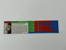 Transformers G1 Generation 1 Vintage 1986 Tech Spec Autobot Erector File Card