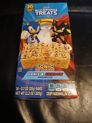 NIOP Sonic The Hedgehog/Rice Krispies Treats; 1 Box-16 Squares; LE; BB: 08/18/25