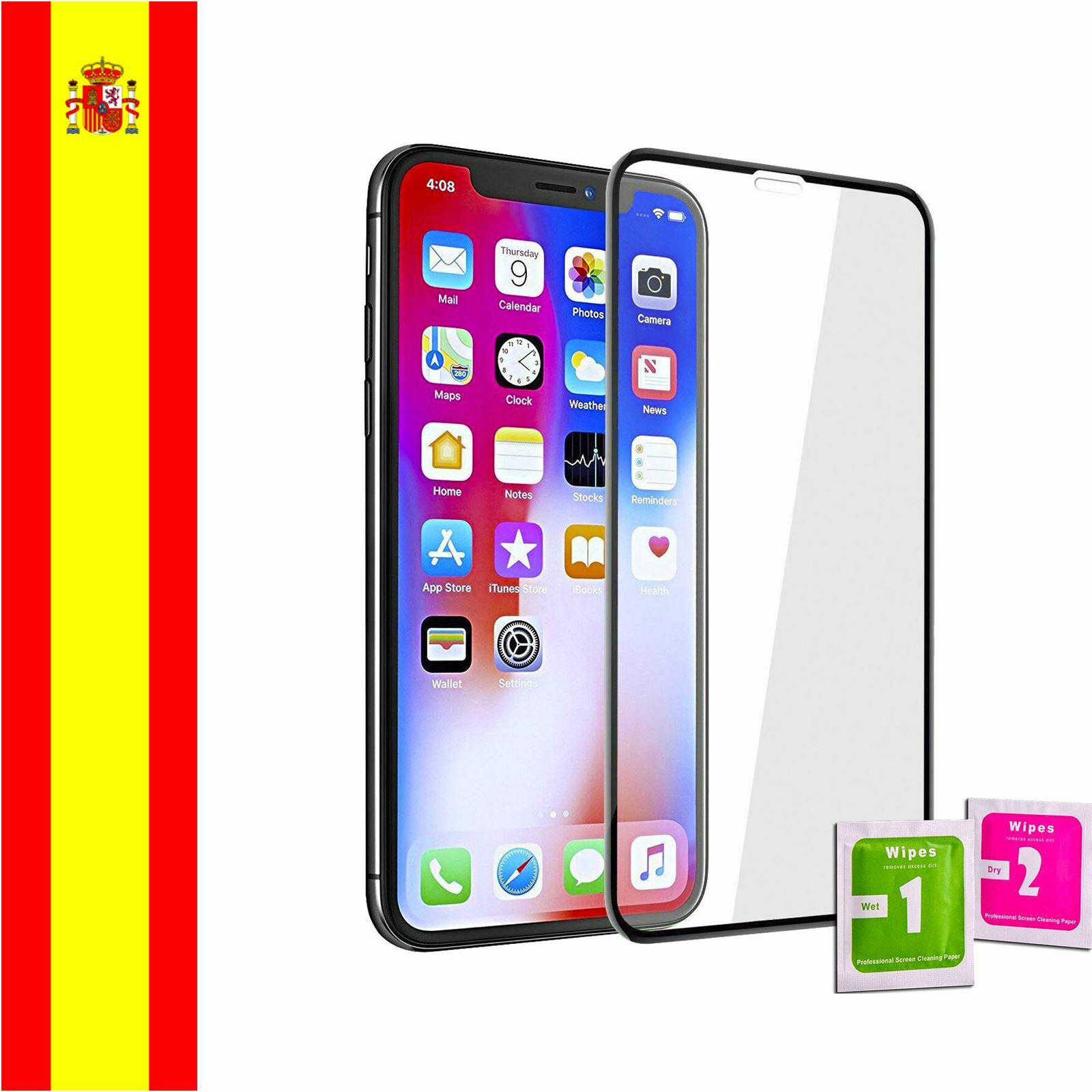 Cristal Templado Para IPHONE XR/11 NEGRO Frontal Completo