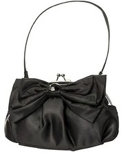 Girls Gymboree NEW Royal Party Black Satin Bow Purse Fully Lined with Strap NEW