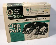 Vintage 1980s 19th Hole Chip & Putt Golf Practice Putter Auto Return - Works