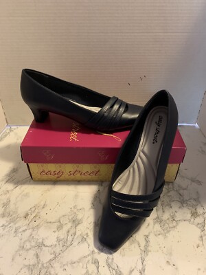 Easy Street Women's Pumps Shoes Heels New Size Navy Lizard
