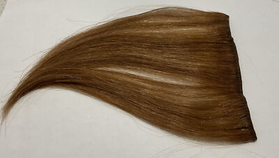 Echthaar Extensions Clip in Streifen 1 Stück #27 auf # weiß blond 8'' lang