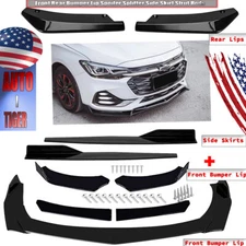 For Chevrolet Cruze 10-22 Front Bumper Lip Spoiler Splitter Body Kit+Side Skirts