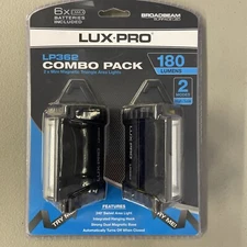 LUXPRO  2 Pack 180 Lumen Broadbeam LED Mini Triangle Area Light - NEW LP362