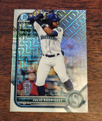 2022 Bowman Chrome Julio Rodriguez Mega Box Mojo Refractor RC #BCP-45 - 第 1/2 張圖片