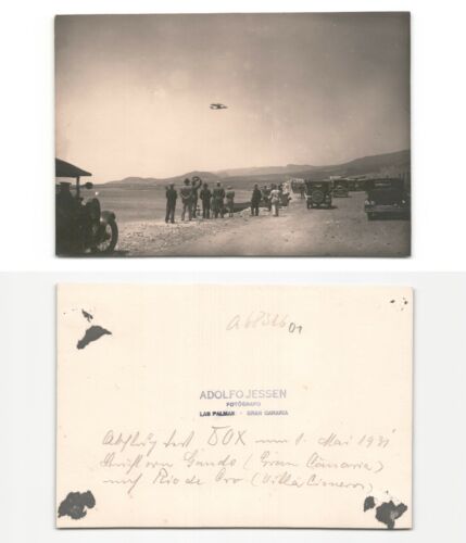 a6832601	Foto Do-X in Gran Canaria 1.Mai 1931  Abflug nach Rio de Oro, Fotograph - Bild 1 von 1