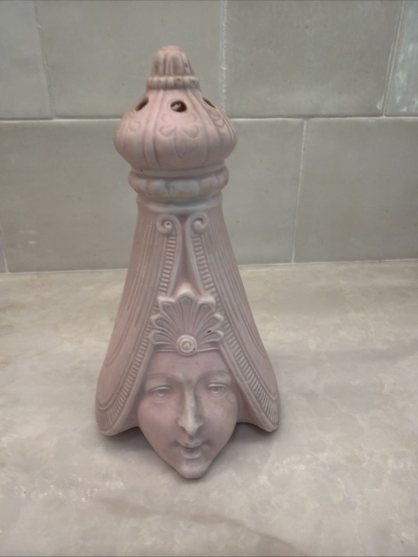 Rare Art Nouveau GYPSY Bisque Porcelain Hatpin Holder by Schafer & Vater Germany
