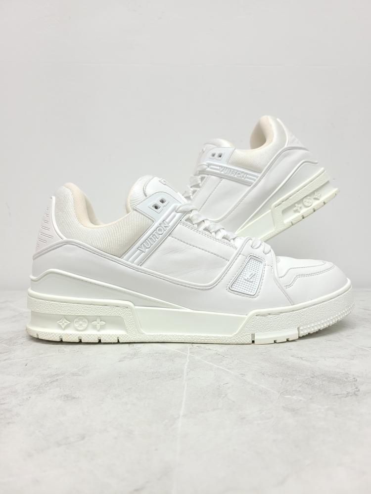 Louis Vuitton White LV Trainer Leather Sneakers 7 48987928