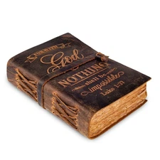 Leather Vintage Bible Journal-Handmade Antique Christian Prayer Embossed Journal