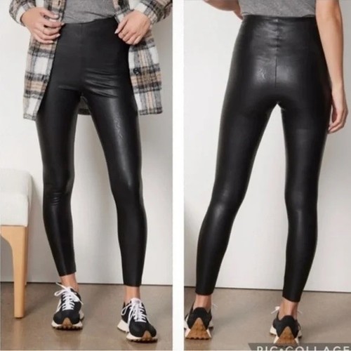 Commando Black Faux Leather Legging Womens Large EPC
