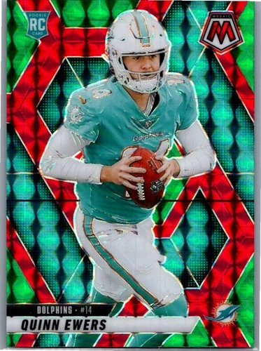 2025 Panini Mosaic #308 Quinn Ewers Mosaic Choice Red and Green