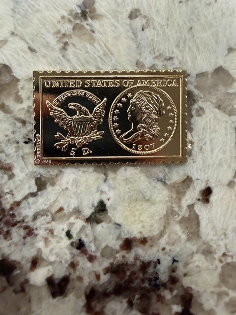 1807 USA CAPPED BUST NUMISTAMP US HALF EAGLES 5 DOLLAR MEDAL MORT REED #1382