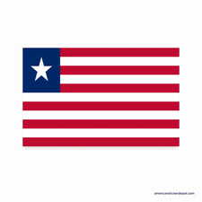 Liberia Flag Sticker Decal Car Bumper Truck Motorcycle Vinyl 5x3 USA Made
